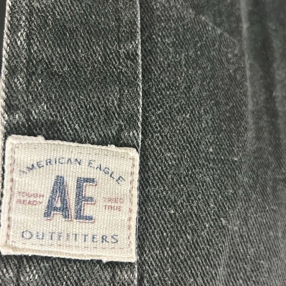 AE Denim Button-Up Shirt with Blue Collar - Picture 3 of 4